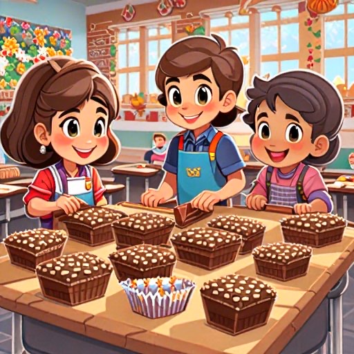 cartoon of kids cooking